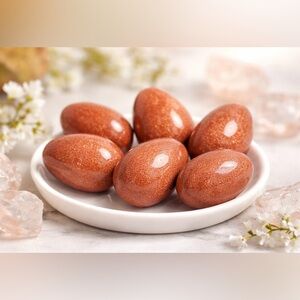Goldstone Polished Eggs- Brown Gold